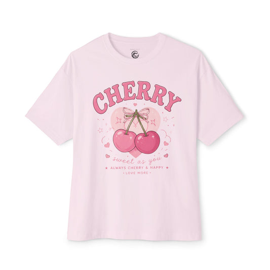 Cherry Graphic Tee — Cute Pink Cherry Vintage Style Shirt