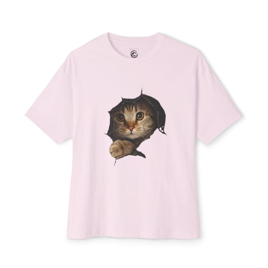 Cat Peeking Tee — Cute Kitten Graphic T-Shirt