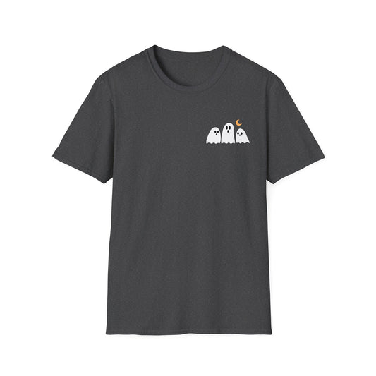Eternity Angel T-Shirt — Small Ghosts Chest & Retro Statue Back Graphic