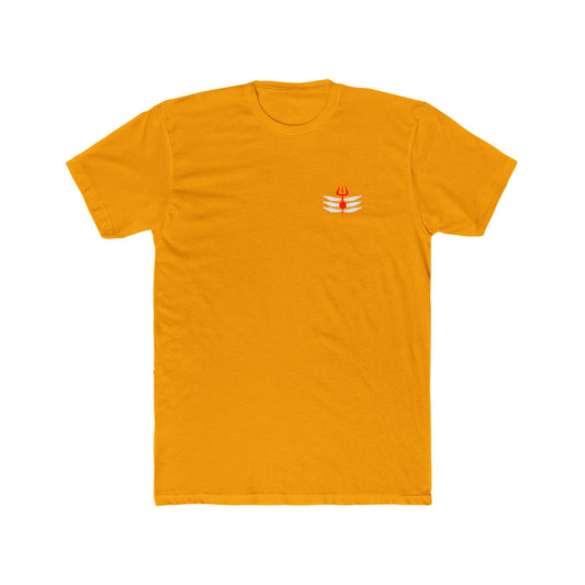 Crew T-Shirt — Minimal Red Heart Rib Cage Pocket Graphic