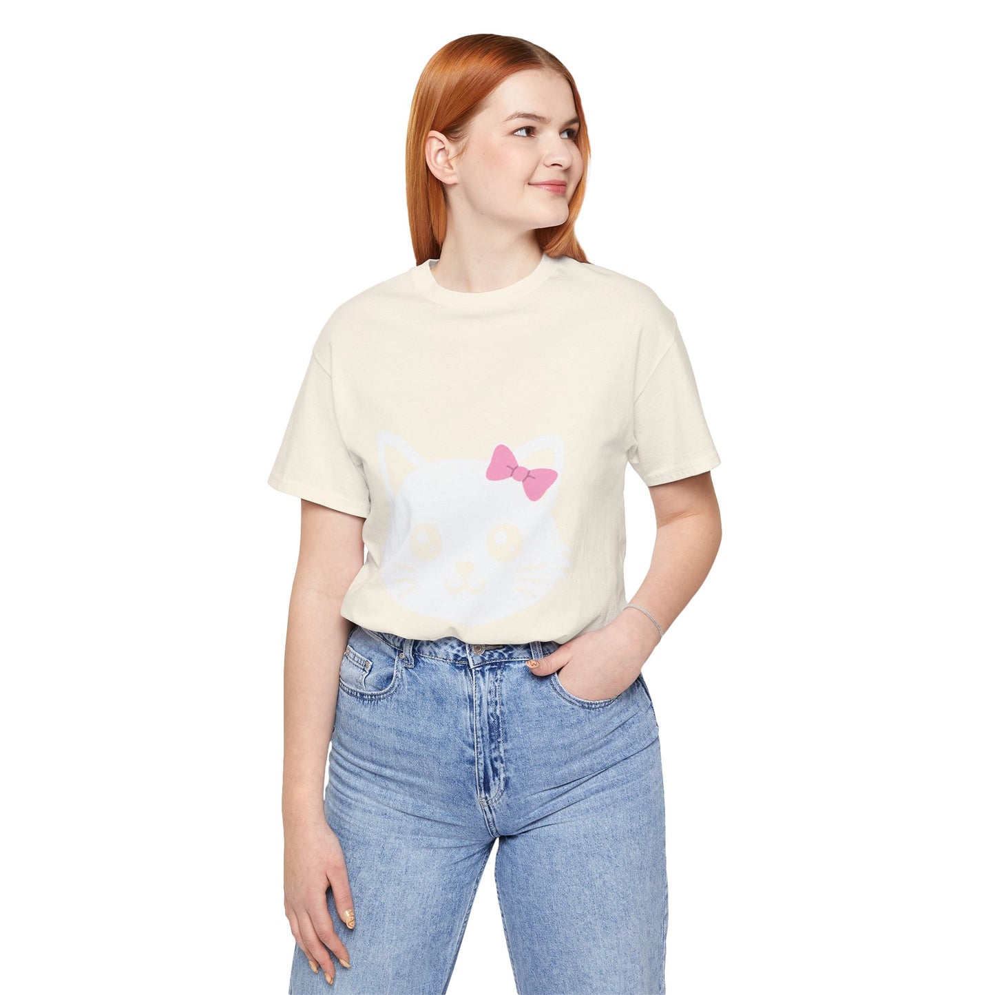 Cute Kawaii Cat Face Tee — Cute Kitty Graphic T-Shirt