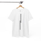 White tshirt - Minimalist Vertical Lines Unisex