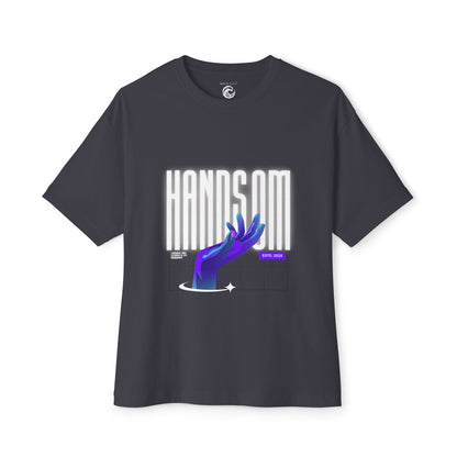 Handsom Glowing Hand Graphic Tee — Vaporwave Aesthetic Oversized Shirt