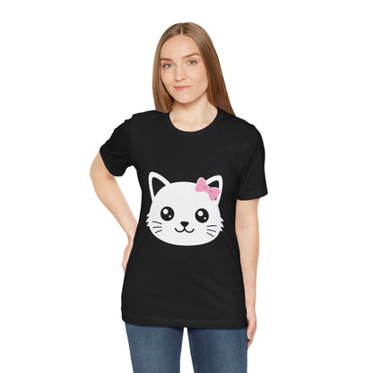 Cute Kawaii Cat Face Tee — Cute Kitty Graphic T-Shirt
