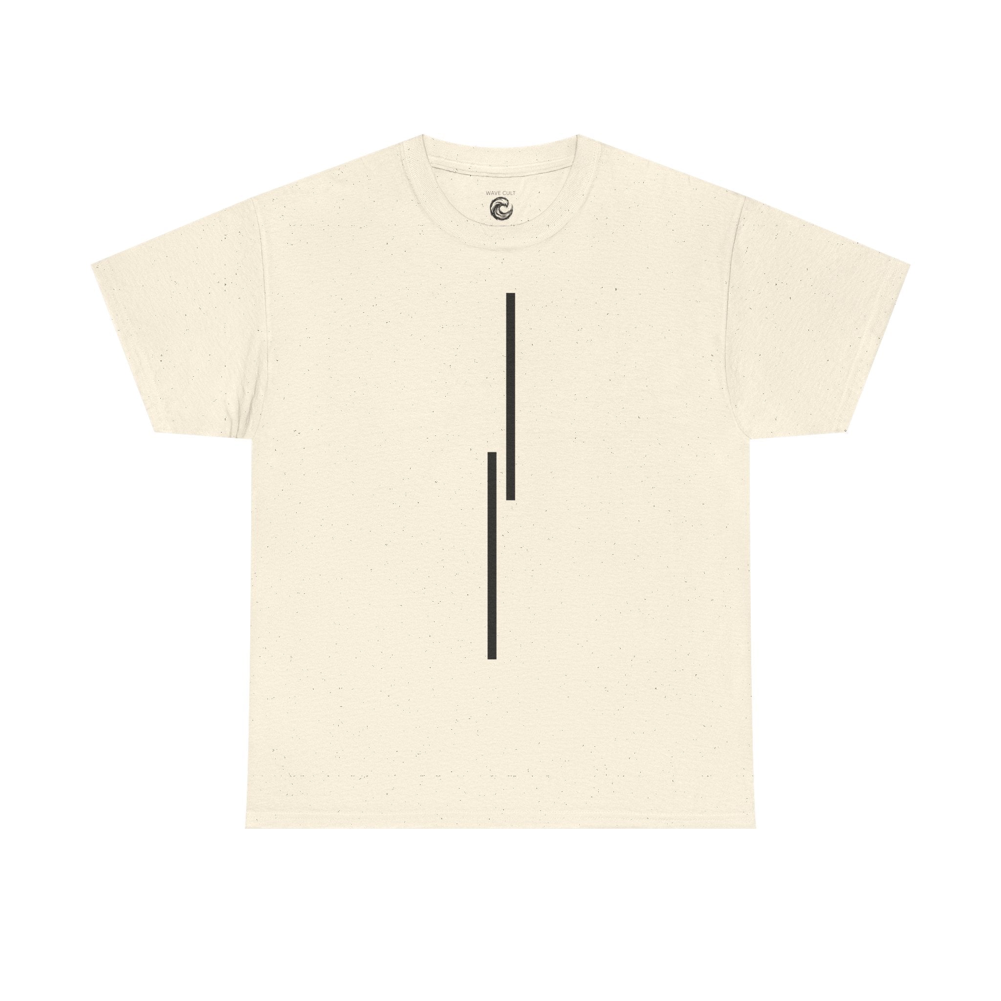 White tshirt - Minimalist Vertical Lines Unisex