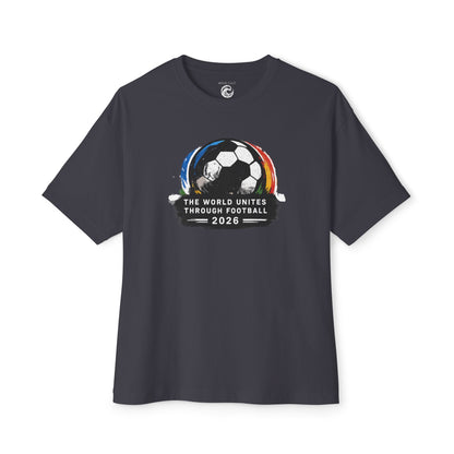 Soccer Tee — “The World Unites Through Football 2026” Graphic Jersey T‑Shirt