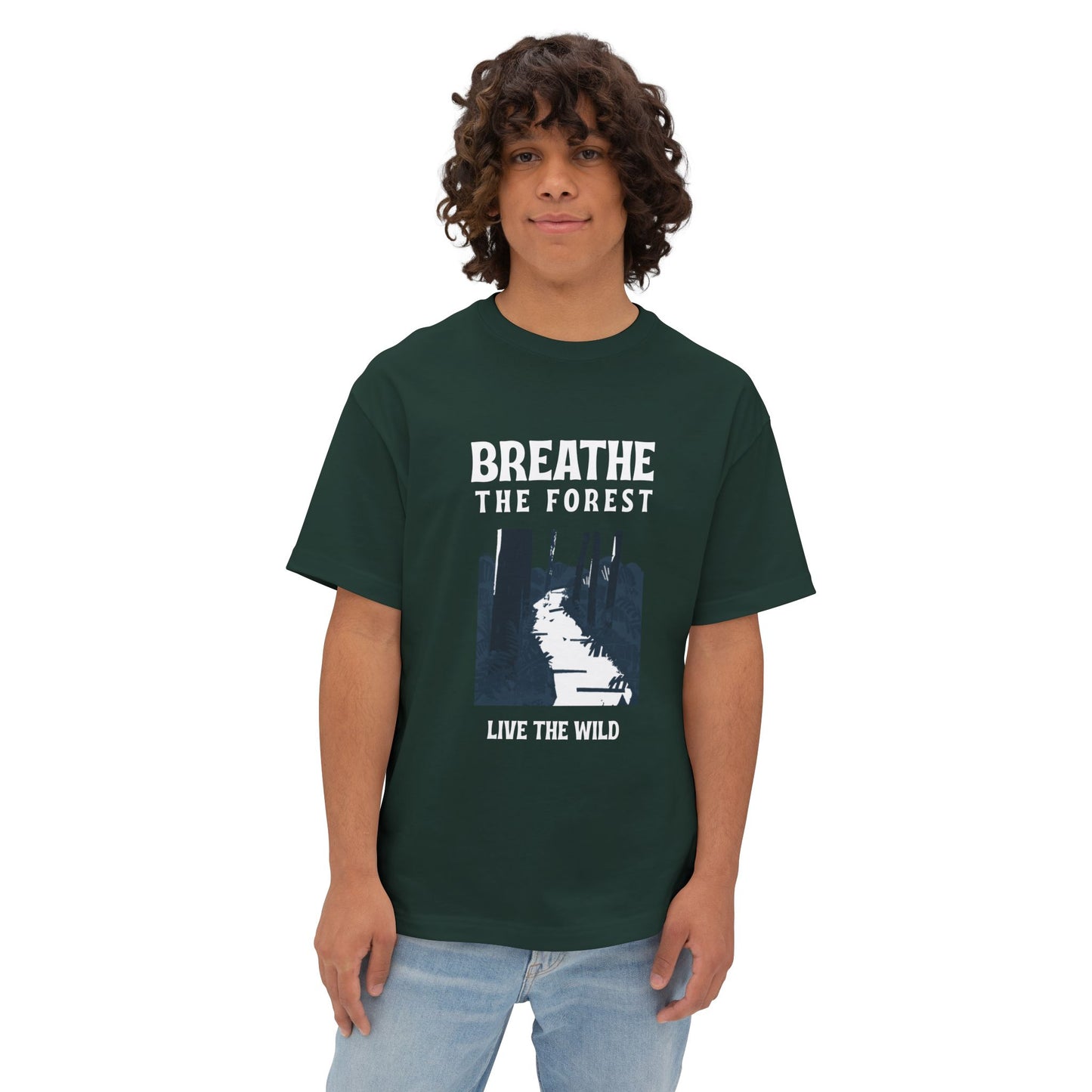 Breathe the Forest Graphic Tee — "Live the Wild" Nature T-Shirt