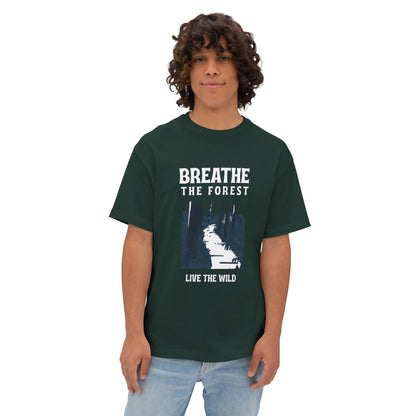 Breathe the Forest Graphic Tee — "Live the Wild" Nature T-Shirt