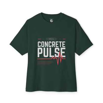 Concrete Pulse T-Shirt — Urban Construction Graphic Tee with Heartbeat Design