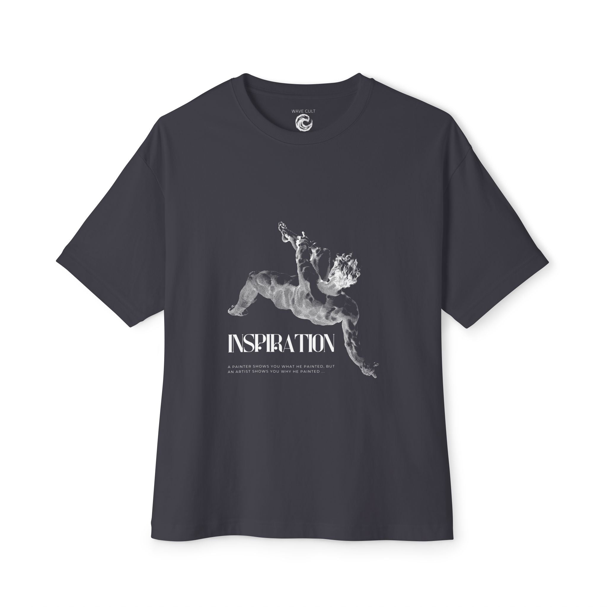 Black Tshirt Inspiration Angel — Oversized Black T-Shirt