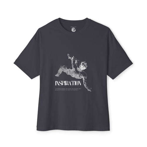 Black Tshirt Inspiration Angel — Oversized Black T-Shirt