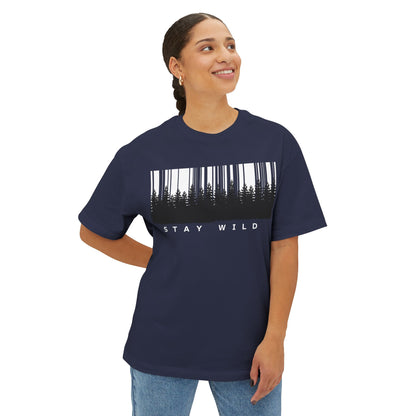 Stay Wild Forest Barcode Tee