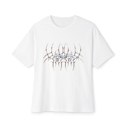 Abstract Symmetry Graphic Tee — Minimalist Fractal Cracked Design