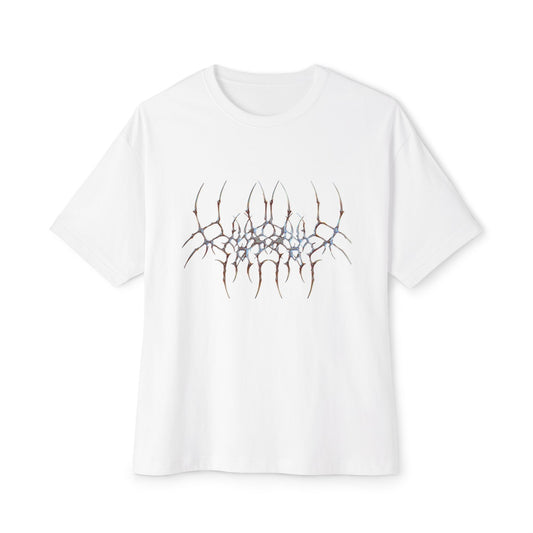 Abstract Symmetry Graphic Tee — Minimalist Fractal Cracked Design