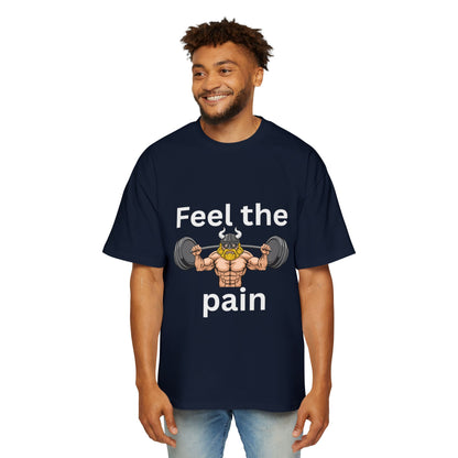 Feel the Pain Gym T‑Shirt — Heavy Oversized Workout Tee for Weightlifters