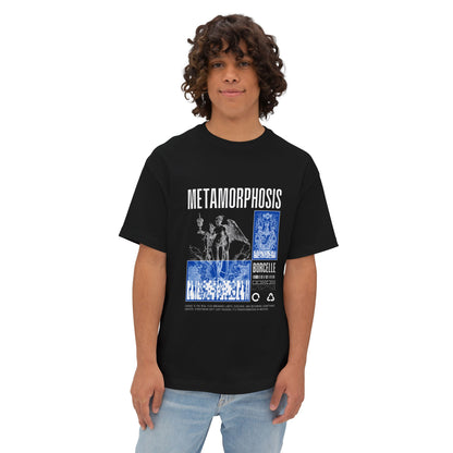 Metamorphosis Graphic Tee — Gothic Art & Blue Collage T‑Shirt