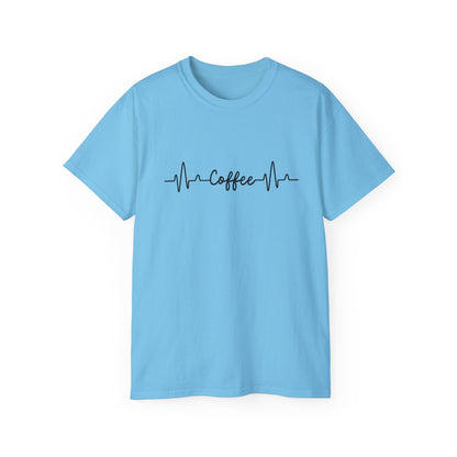 Coffee Heartbeat Tee — Coffee EKG Shirt for Coffee Lovers