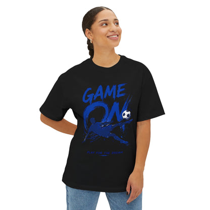 Soccer 'Game On' Graphic Tee – Play for the Dream Oversized Shirt