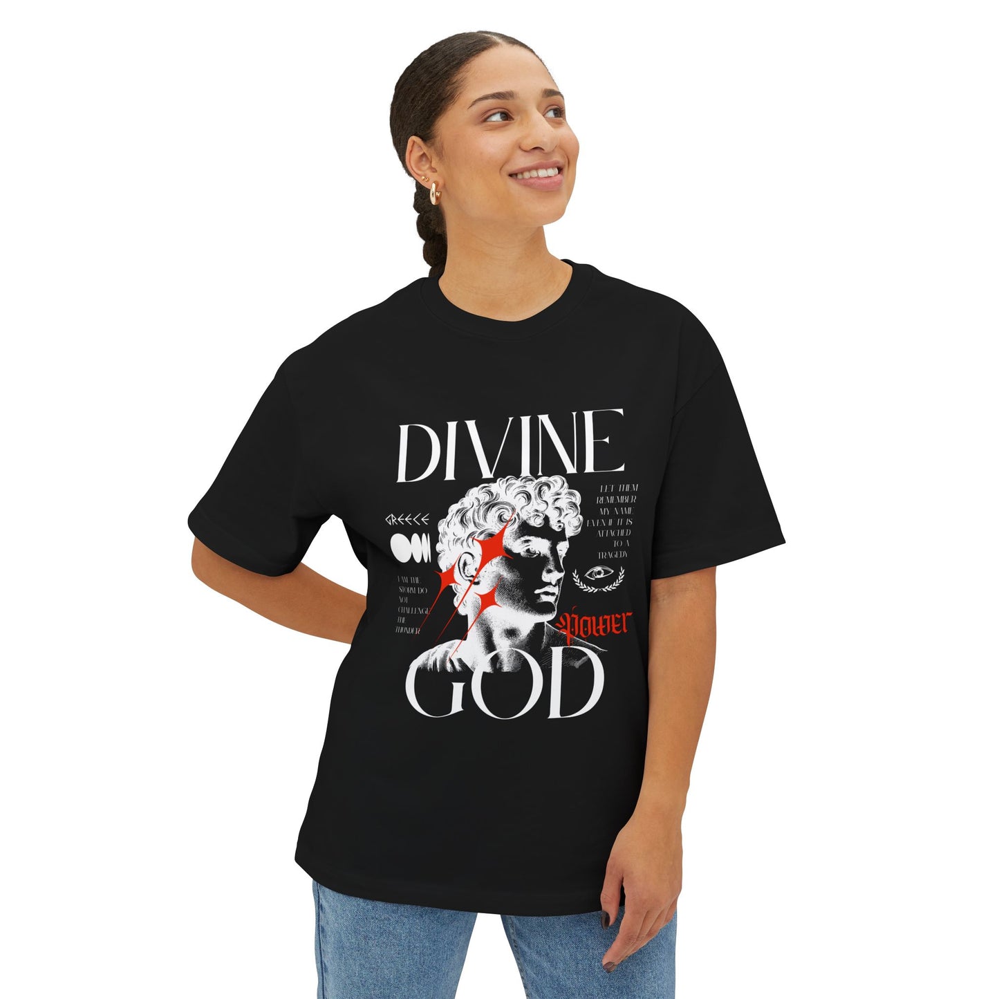 Divine God Statue Graphic Tee – Vintage Sculpture Art Shirt