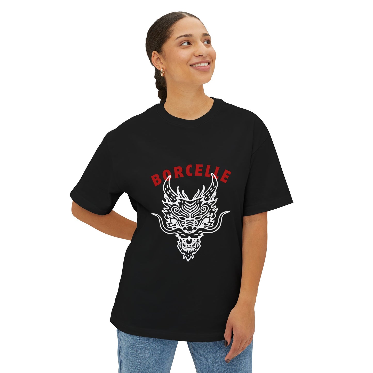 Dragon Skull Tee – 'Borcelle' Graphic Oversized Boxy T-Shirt