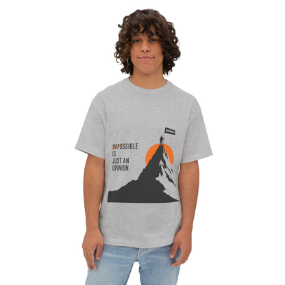 Impossible Is Just An Opinion Mountain Tee — Motivational Graphic T-Shirt