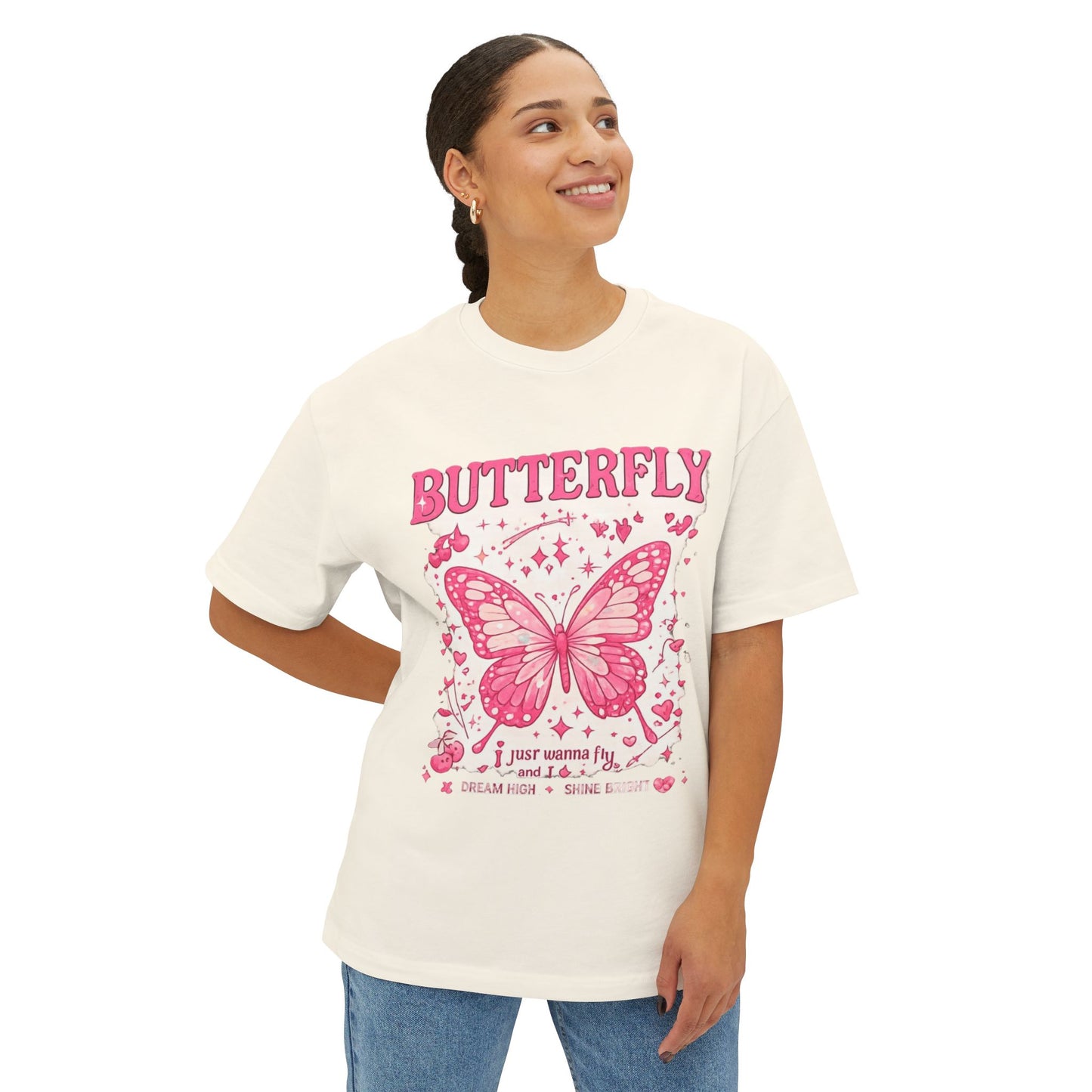 Butterfly Graphic Tee — Pink Vintage Butterfly Shirt