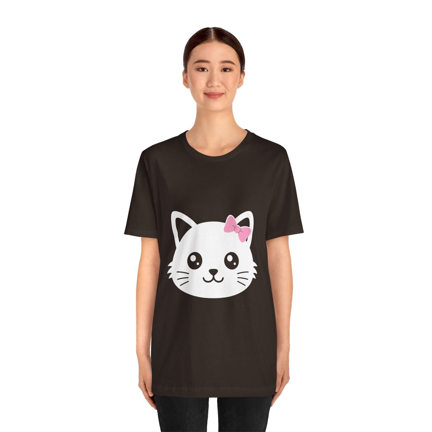 Cute Kawaii Cat Face Tee — Cute Kitty Graphic T-Shirt