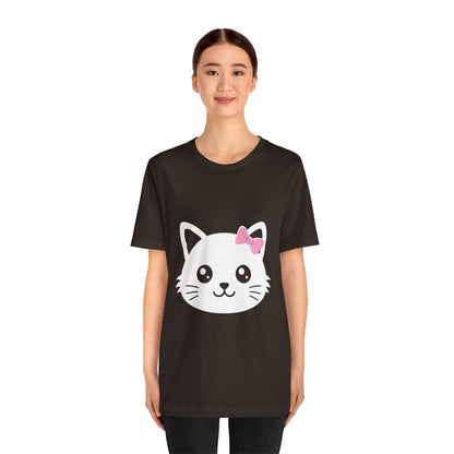 Cute Kawaii Cat Face Tee — Cute Kitty Graphic T-Shirt