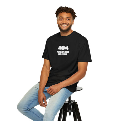 Overthinking Graphic T-Shirt — 404 Peace of Mind Not Found