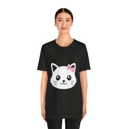 Cute Kawaii Cat Face Tee — Cute Kitty Graphic T-Shirt