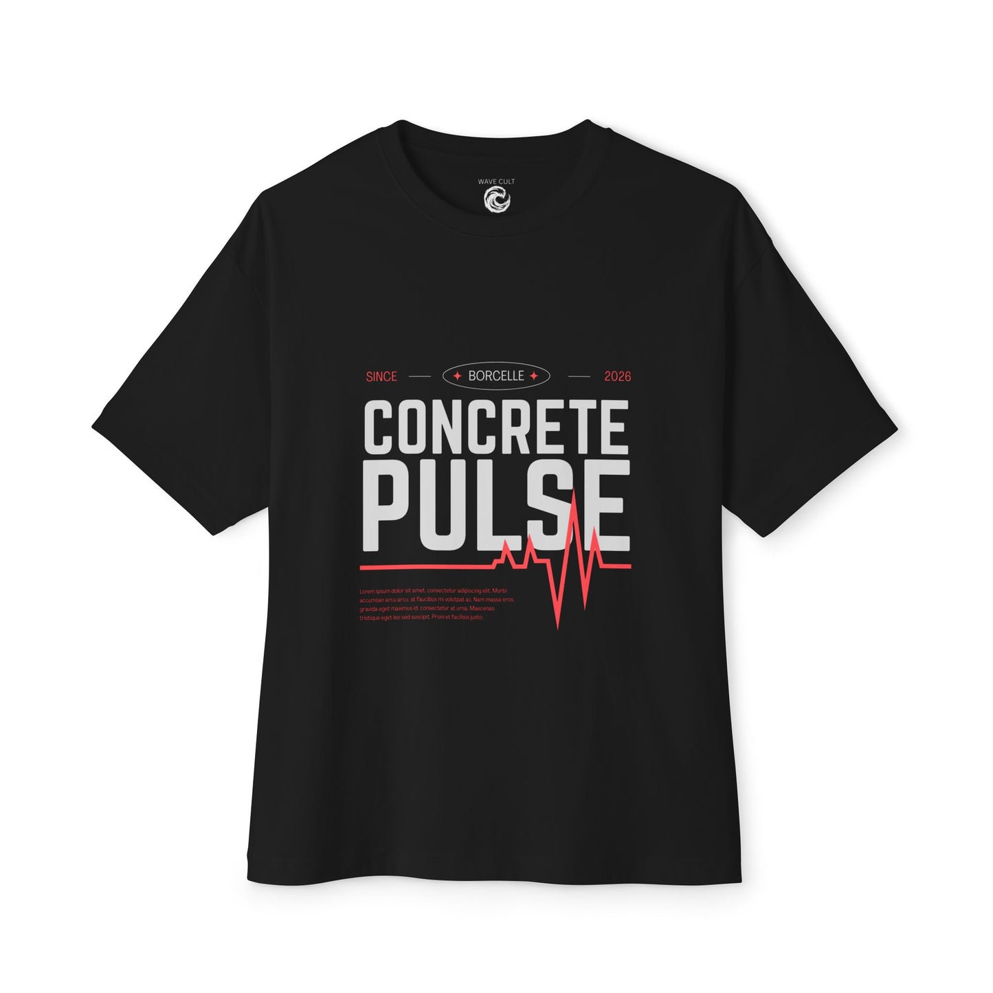 Concrete Pulse T-Shirt — Urban Construction Graphic Tee with Heartbeat Design