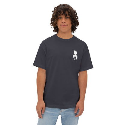 Anime Super Saiyan Tee — Black Oversized Boxy Shirt featuring Muscular Goku Silhouette