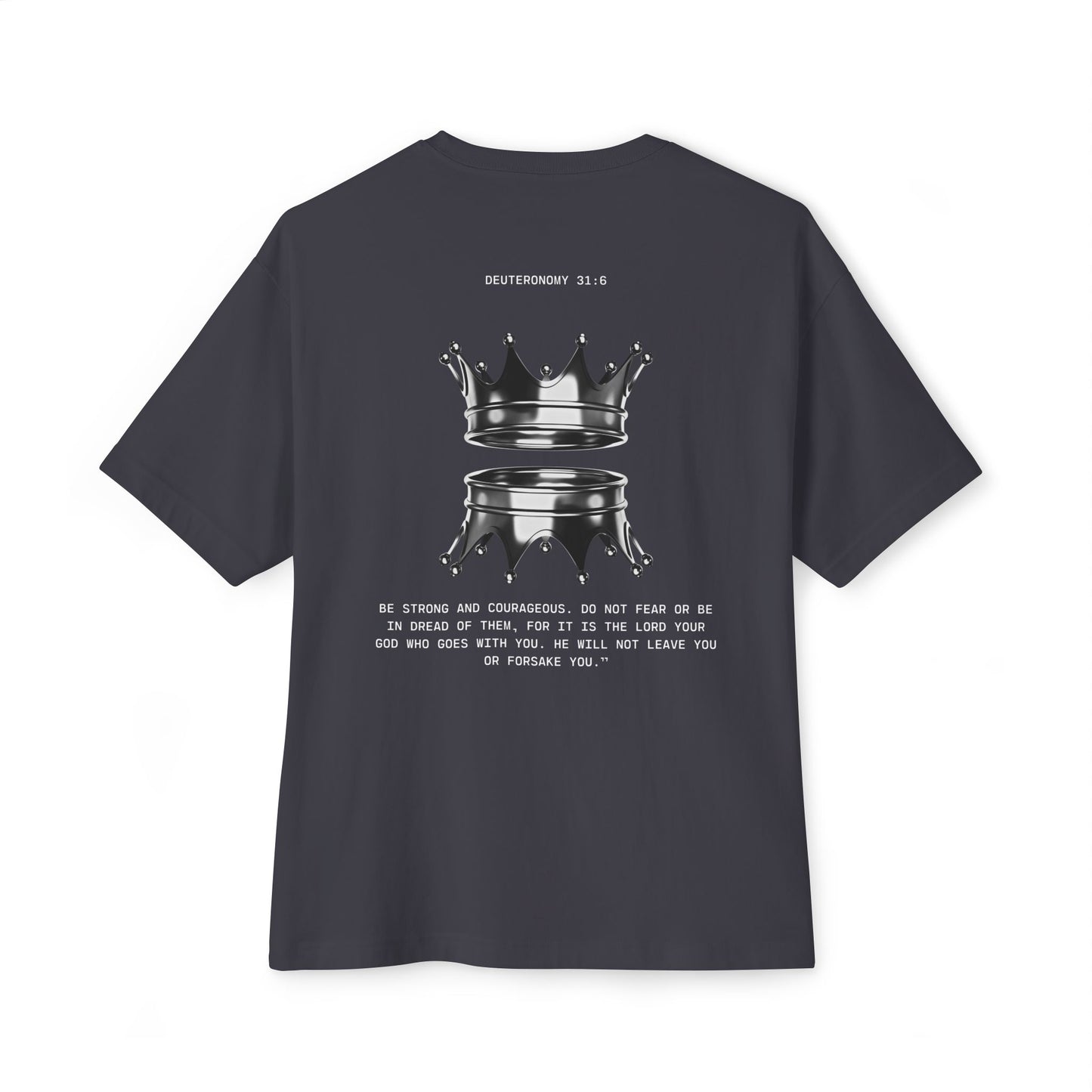 Crown Reflection Tee — Psalm 27:1 Inspirational Oversized T-Shirt