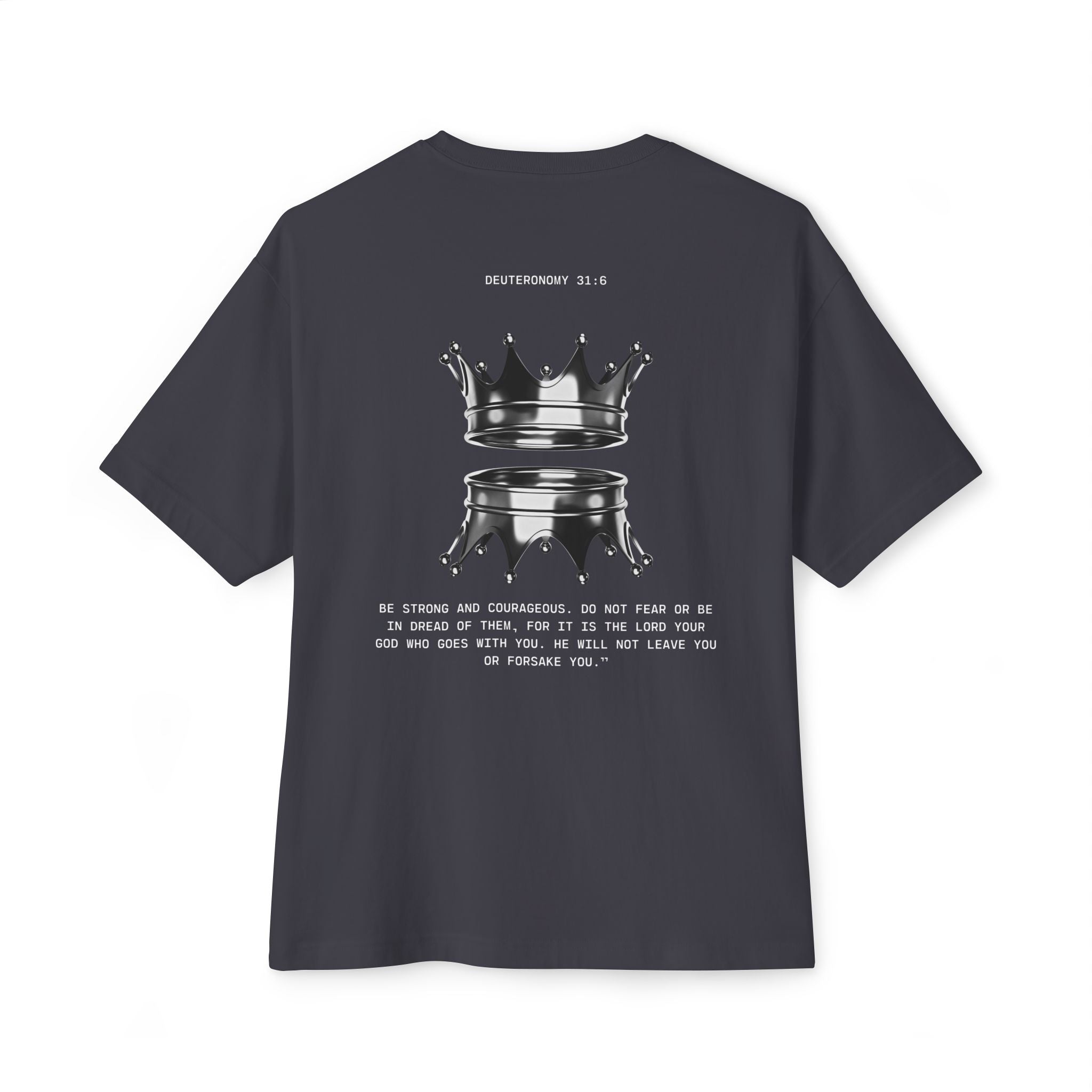 Black Tshirt Crown Reflection — Inspirational Oversized T-Shirt