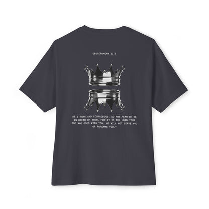 Crown Reflection Tee — Psalm 27:1 Inspirational Oversized T-Shirt