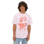 White tshirt King's Day — Oversized tshirt with Red Crown Design