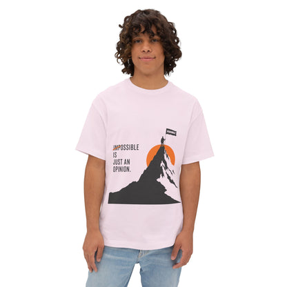 Impossible Is Just An Opinion Mountain Tee — Motivational Graphic T-Shirt