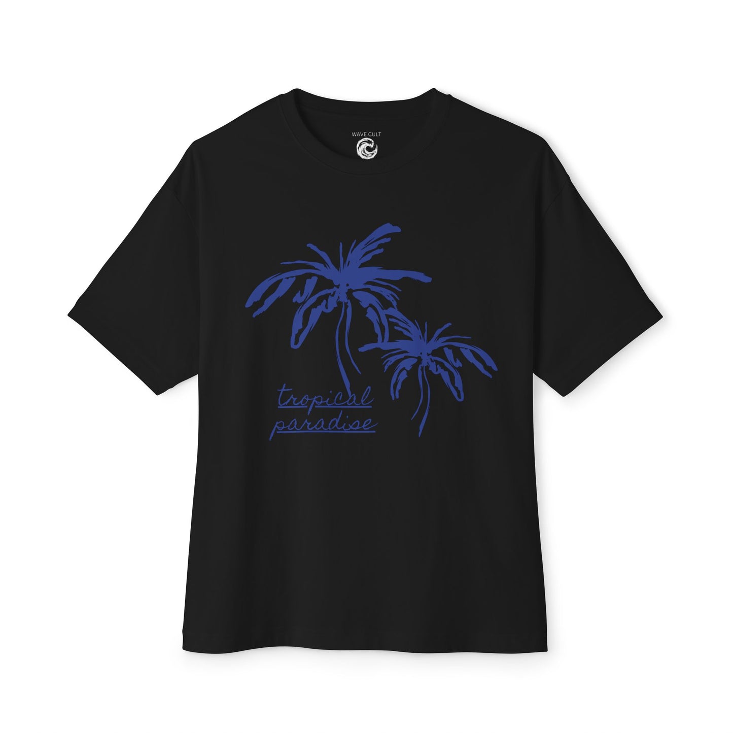 Tropical Paradise Boxy Tee — Palm Tree Oversized Graphic T-Shirt
