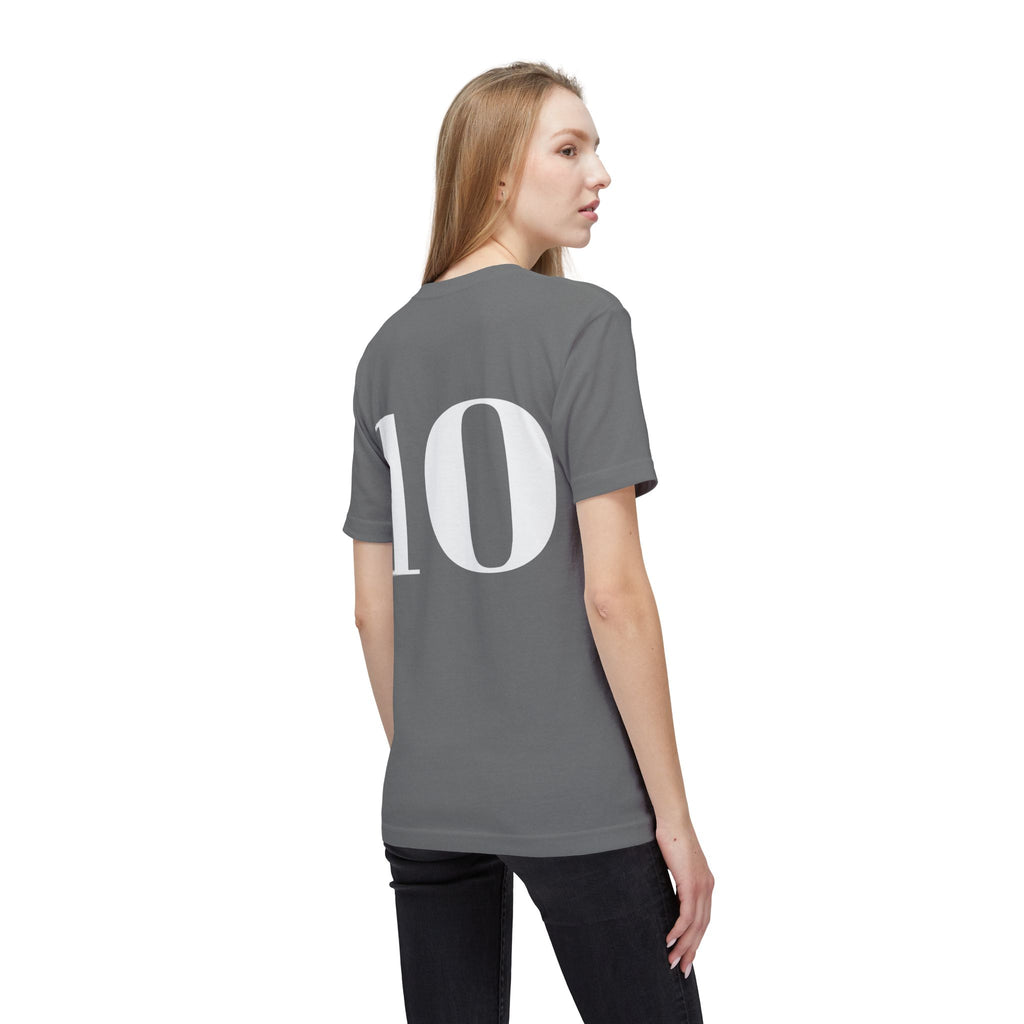 Football League T-Shirt — Team Jersey with '10' Back Number