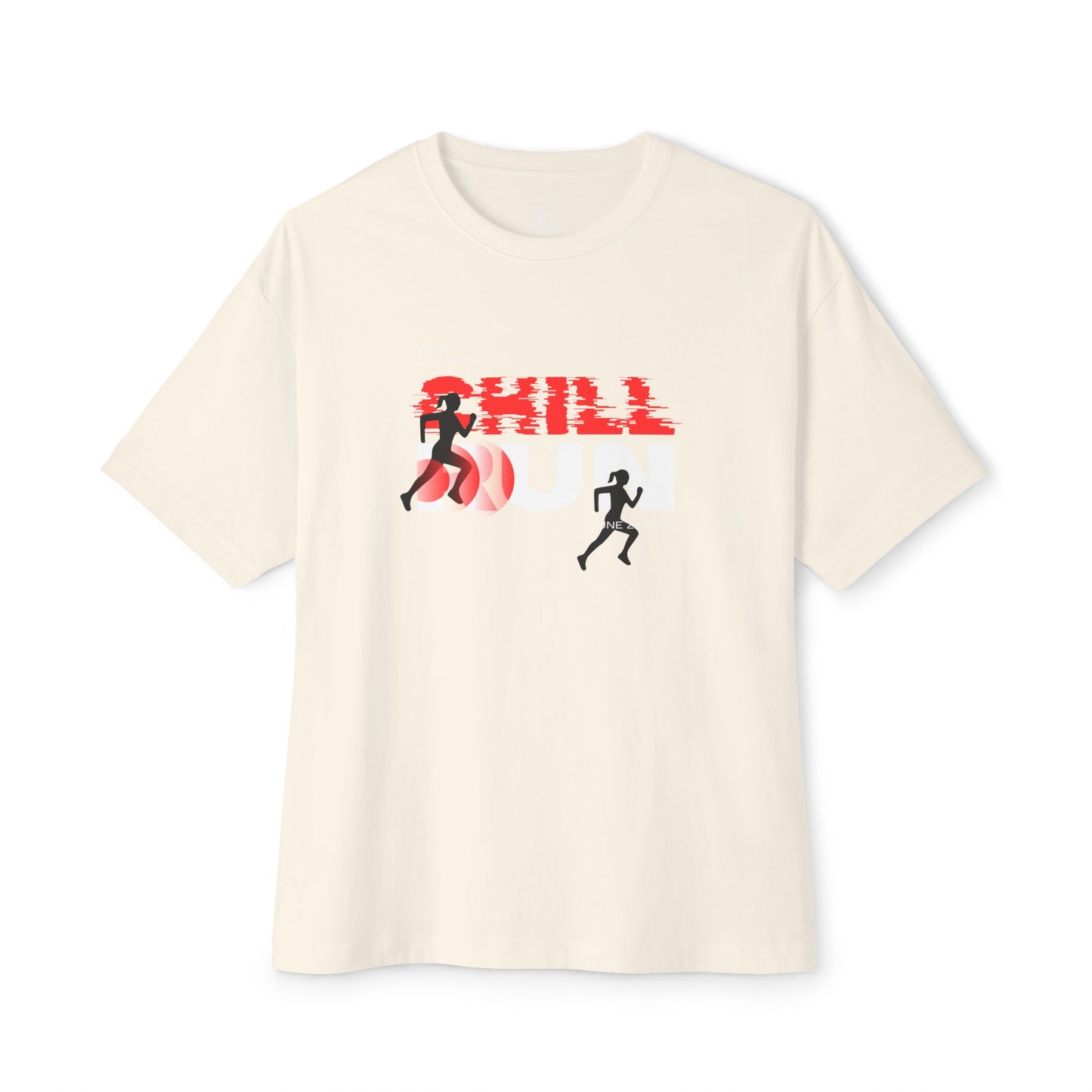 Chill Runner Tee — Minimalist Running Graphic Oversized Shirt