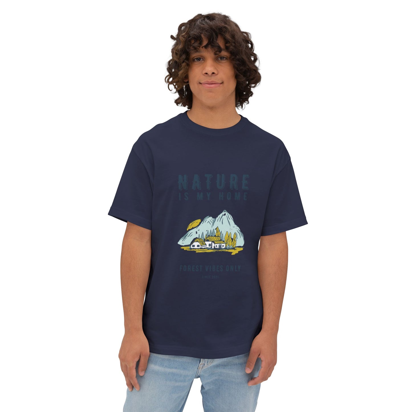 Nature Is My Home T‑Shirt — Mountain Cabin Forest Vibes Tee