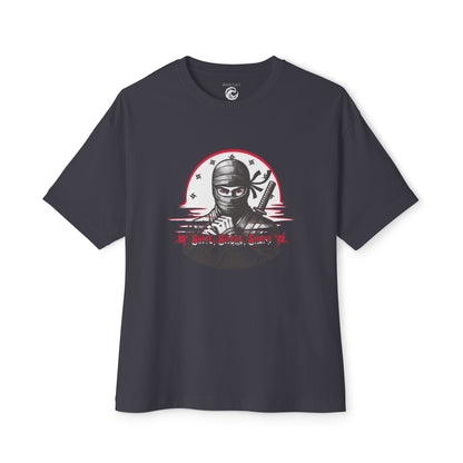 Ninja Warrior Graphic Tee — "Silent Shadow" Oversized Boxy T-Shirt