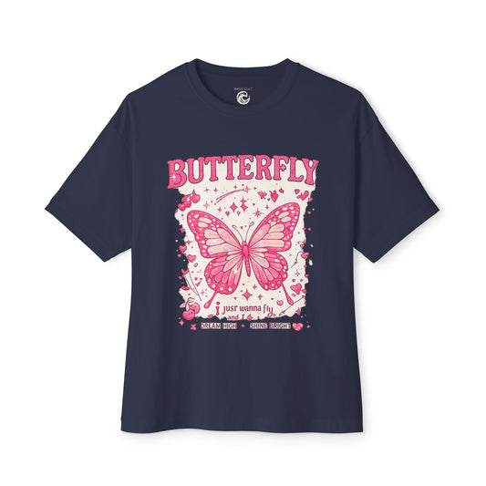 Butterfly Graphic Tee — Pink Vintage Butterfly Shirt