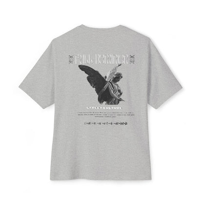 Angel Statue Graphic Tee — 'Pure Remorse' Streetwear Oversized Boxy T‑Shirt
