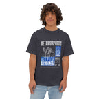 Oversize Tshirt — Gothic Art & Blue Collage T‑Shirt