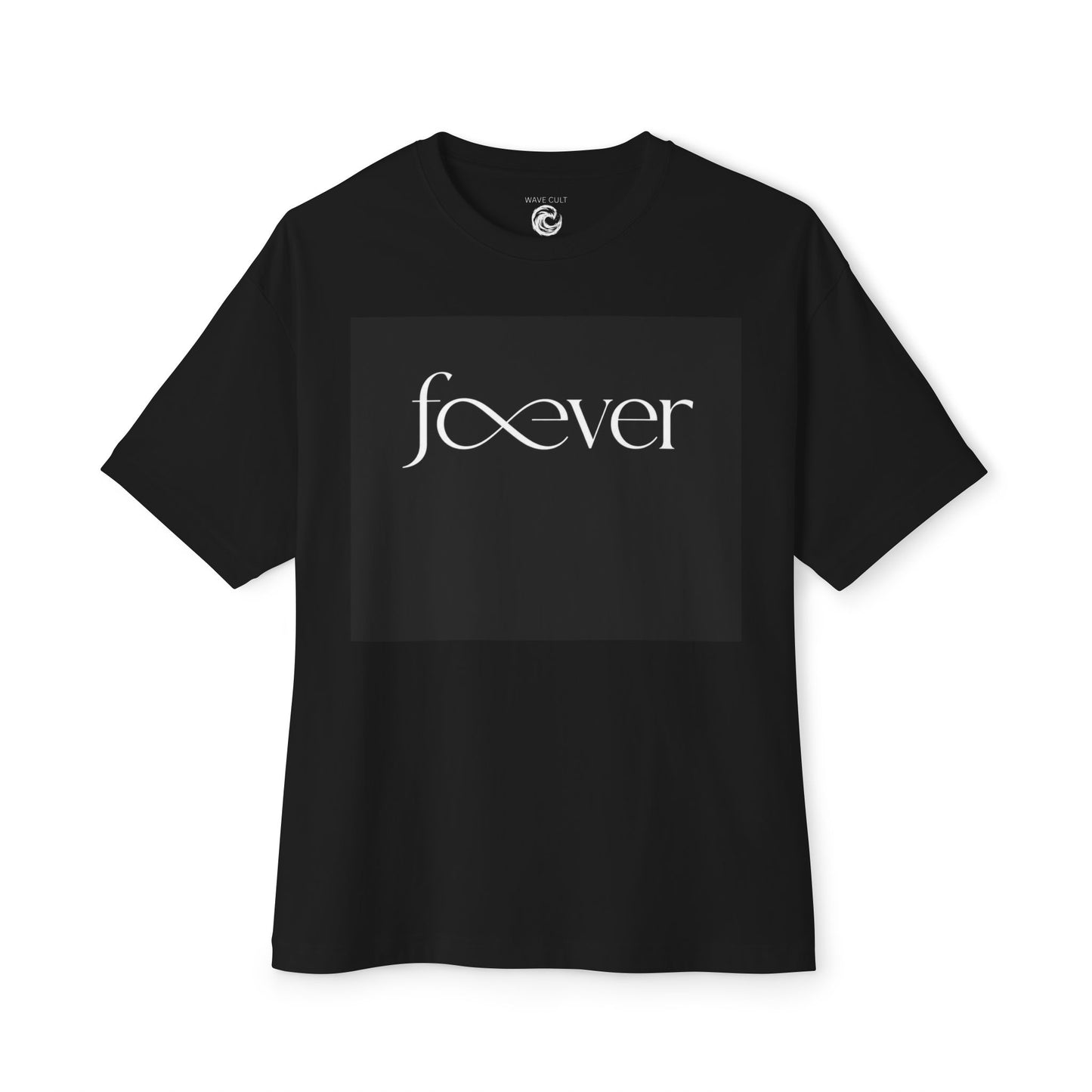 Boxy Tee — "f∞ver" Graphic Front & Surreal "Stop Staring" Back