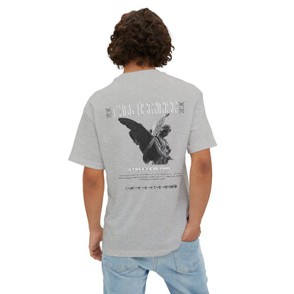 Angel Statue Graphic Tee — 'Pure Remorse' Streetwear Oversized Boxy T‑Shirt