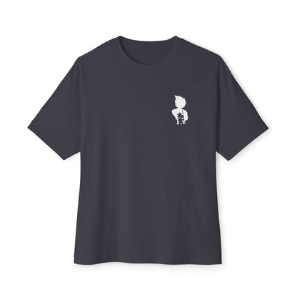 Anime Super Saiyan Tee — Black Oversized Boxy Shirt featuring Muscular Goku Silhouette