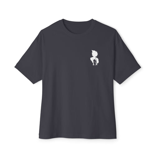 Anime Super Saiyan Tee — Black Oversized Boxy Shirt featuring Muscular Goku Silhouette