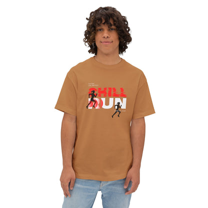 Chill Runner Tee — Minimalist Running Graphic Oversized Shirt